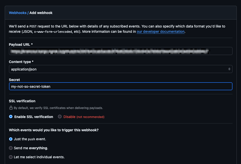Add Webhook Form Add Webhook Form